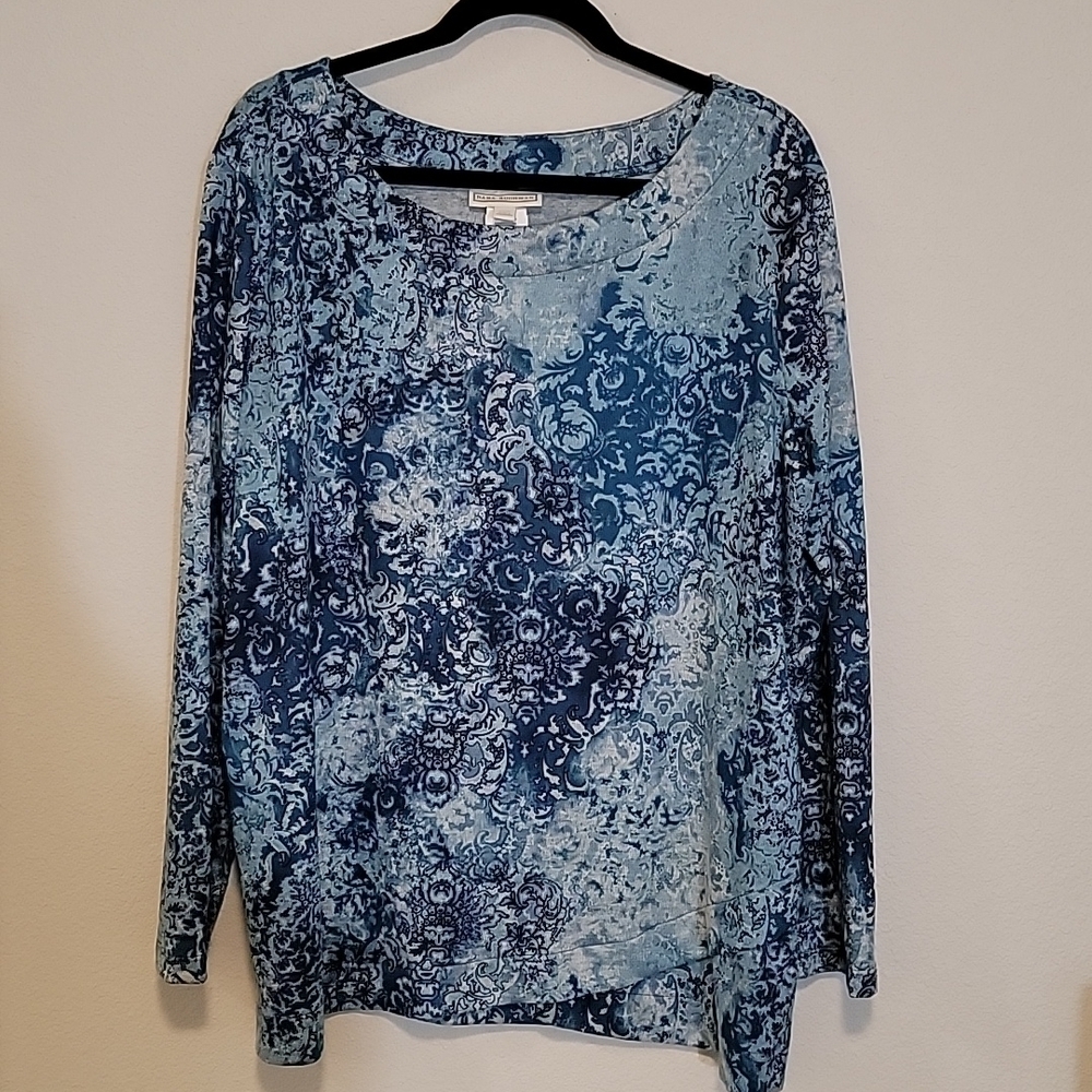 DANA BUCHMAN- XXL- Knit TOP- Blue